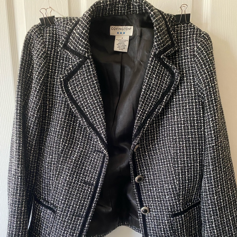 Covington Black & White Blazer - Picture 1 of 8
